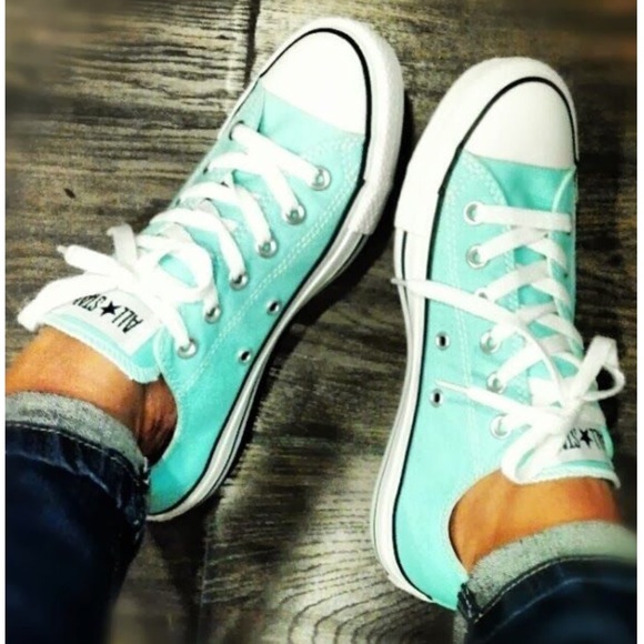 aqua chuck taylors